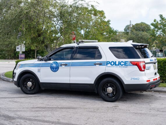 Miami, Florida, USA - January 2, 2022: A City of Miami police ca